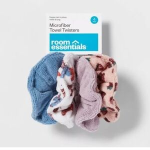 Microfiber Towel Twisters Scrunchie 4 Pack
